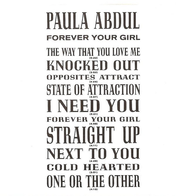 Paula Abdul : Forever Your Girl (CD, Album)