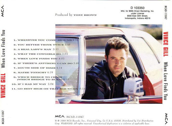 Vince Gill : When Love Finds You (CD, Album, Club)