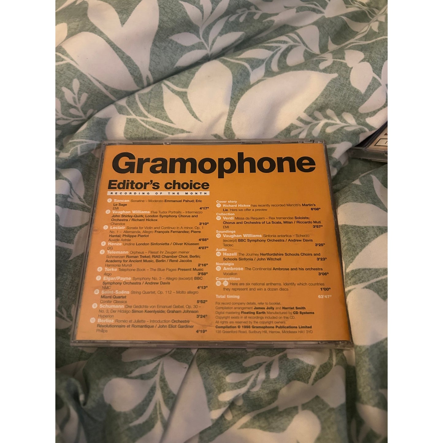 Various - Gramophone Editor’s Choice March 1998 [CD]