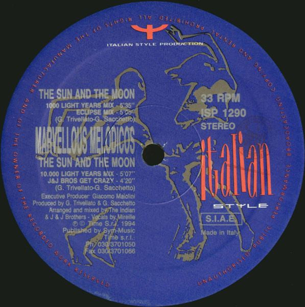 Marvellous Melodicos : The Sun And The Moon (12")