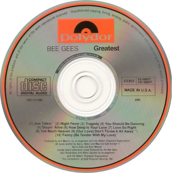 Bee Gees : Greatest (2xCD, Comp, Club, CRC)