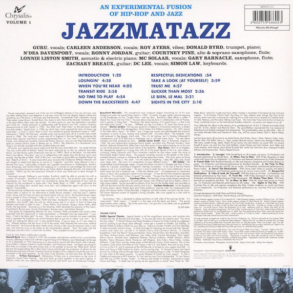 Guru : Jazzmatazz (Volume 1) (LP, Album, RE, 180)