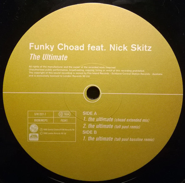 Funky Choad Feat. Nick Skitz : The Ultimate (12", Single)