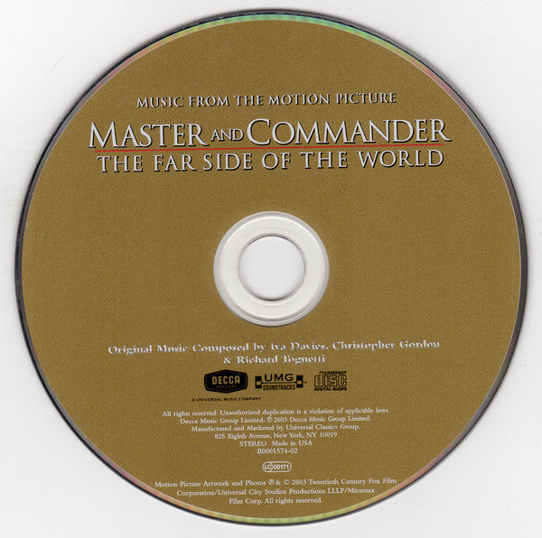 Iva Davies, Christopher Gordon & Richard Tognetti : Master And Commander - The Far Side Of The World (Music From The Motion Picture) (HDCD, Album, Comp)