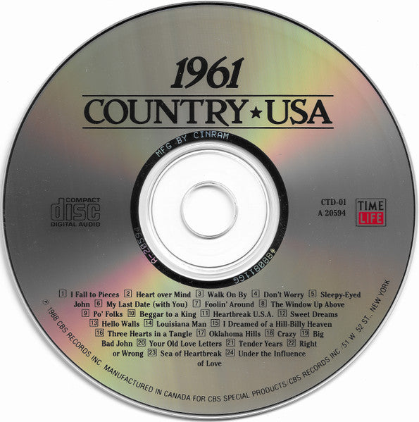 Various : Country USA 1961 (CD, Comp, RM)