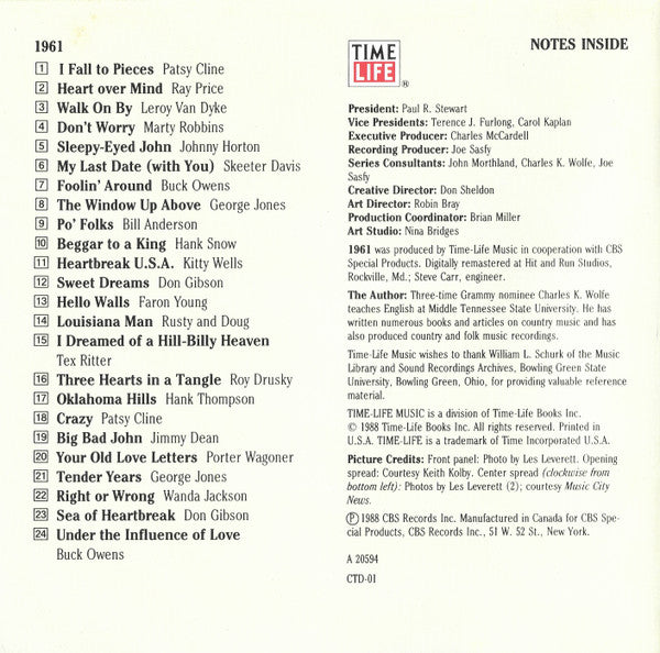 Various : Country USA 1961 (CD, Comp, RM)