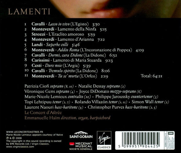 Emmanuelle Haïm, Le Concert D'Astrée : Lamenti (CD)