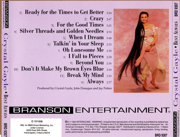 Crystal Gayle : Best Always (CD, Album, Club)