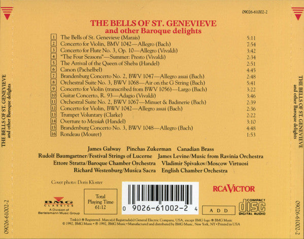 Various : The Bells Of St. Genevieve And Other Baroque Delights (CD, Comp)