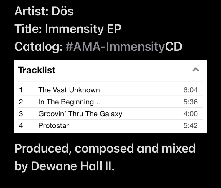 Dös* - Immensity EP (12”) [Pre-order]