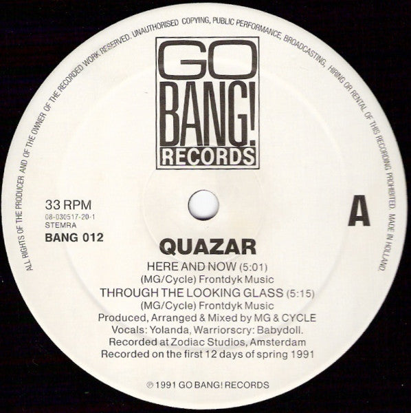 Quazar : The Spring EP (12", EP)