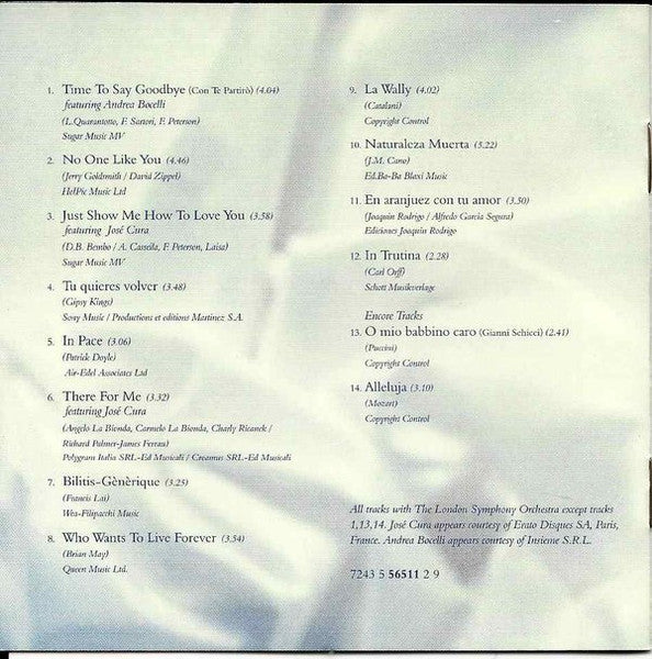 Sarah Brightman & The London Symphony Orchestra* : Time To Say Goodbye (CD, Album, Club, BMG)