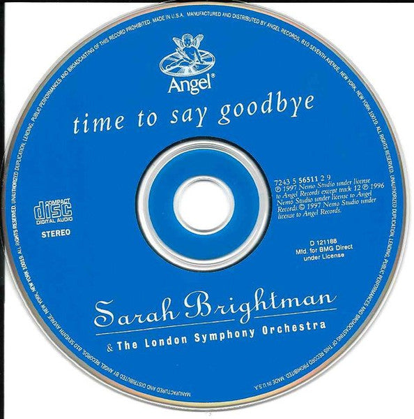 Sarah Brightman & The London Symphony Orchestra* : Time To Say Goodbye (CD, Album, Club, BMG)