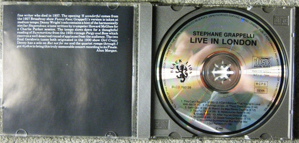 Stephane Grappelli* : Live In London (CD, Album, RE)