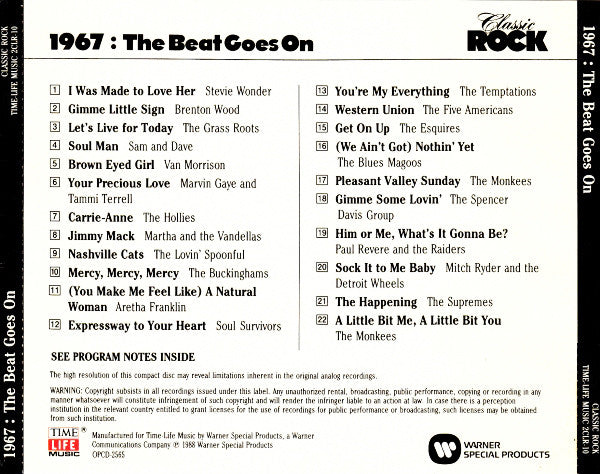 Various : Classic Rock 1967: The Beat Goes On (CD, Comp)
