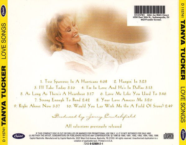 Tanya Tucker : Love Songs  (CD, Comp, Club)