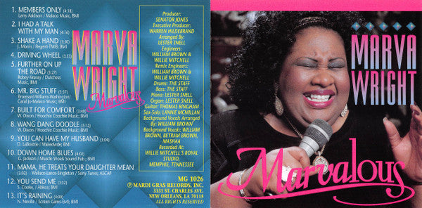 Marva Wright : Marvalous (CD, Album, RE)