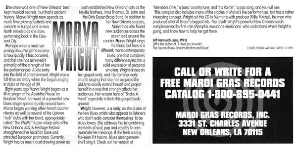 Marva Wright : Marvalous (CD, Album, RE)