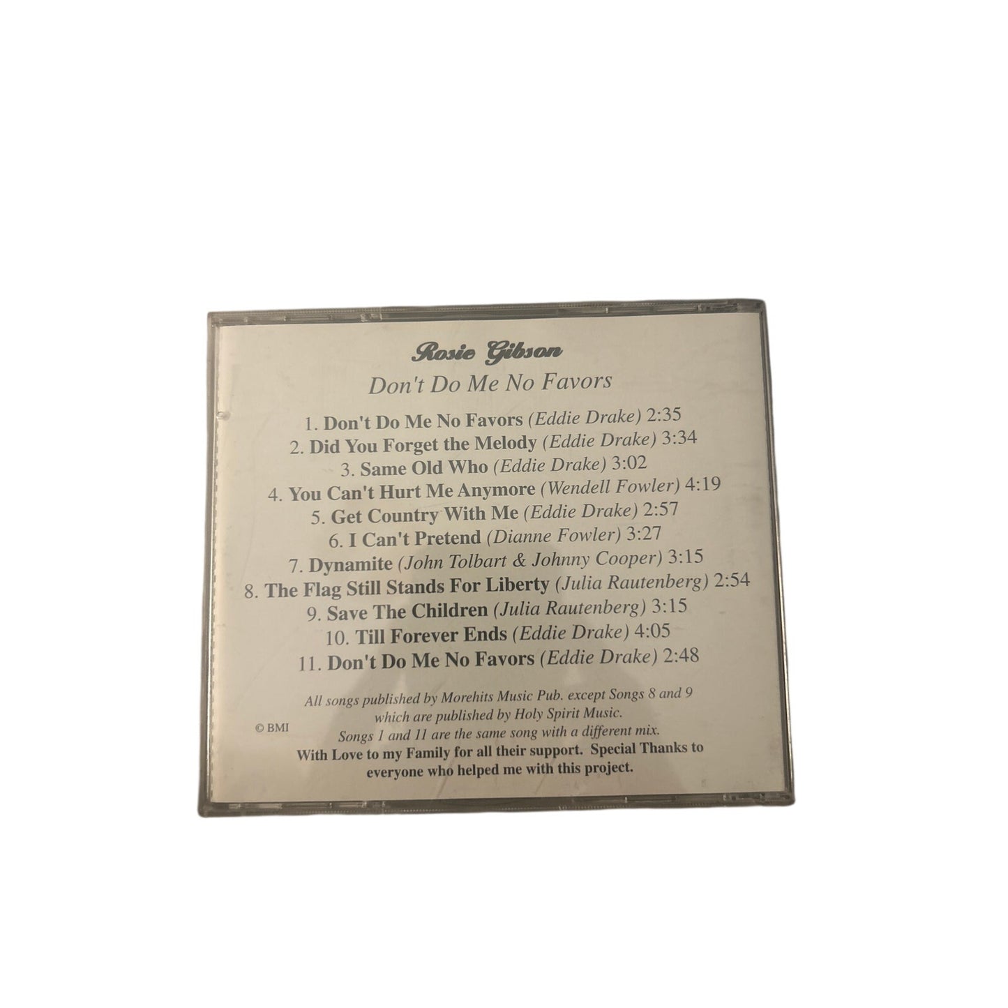 Rosie Gibson - Don’t  Do Me No Favors [CD]