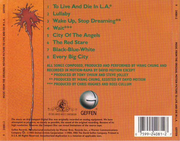 Wang Chung : To Live And Die In L.A. (CD, Album, RE)