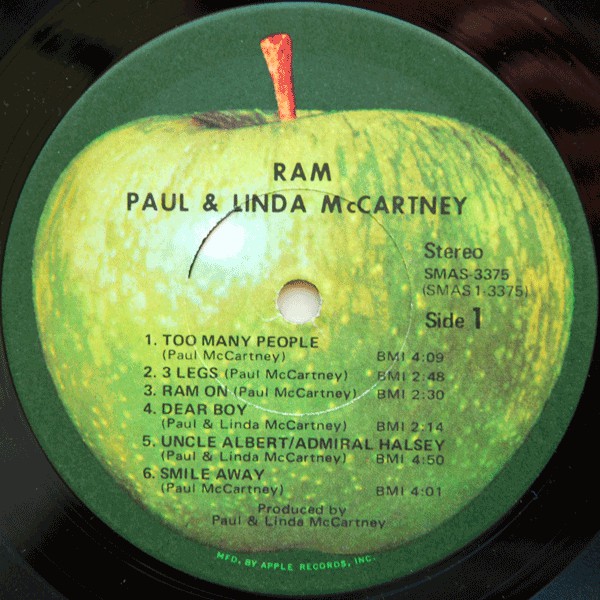 Paul & Linda McCartney : Ram (LP, Album, Jac)