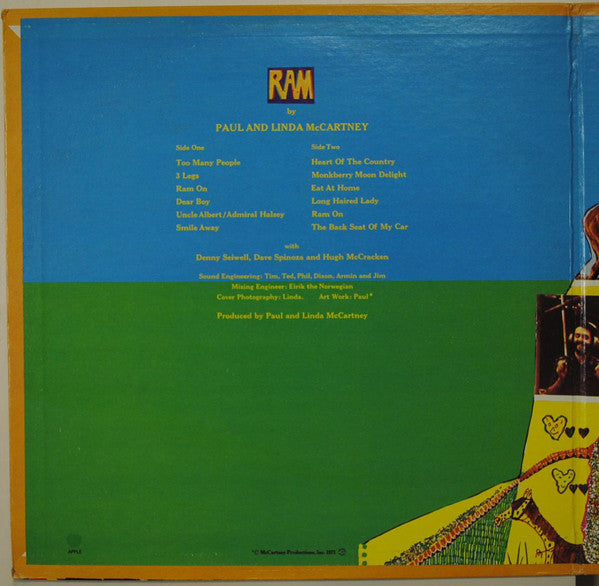 Paul & Linda McCartney : Ram (LP, Album, Jac)