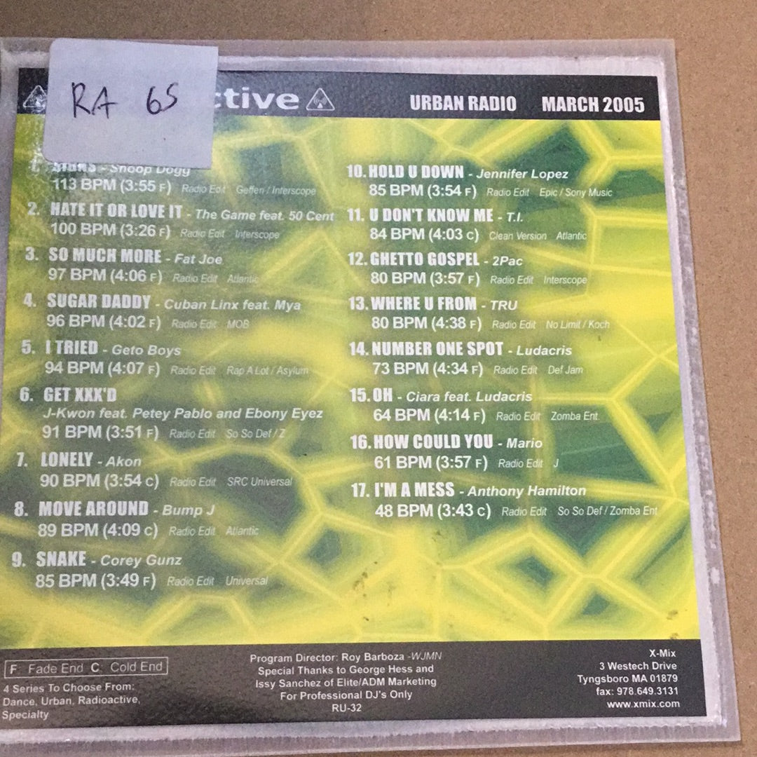 Various - Radioactive Urban Radio # 32  March 2005 (CD, Comp)