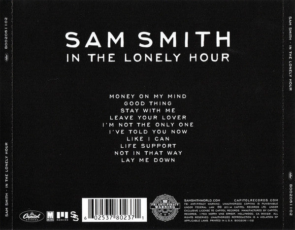 Sam Smith (12) : In The Lonely Hour (CD, Album)