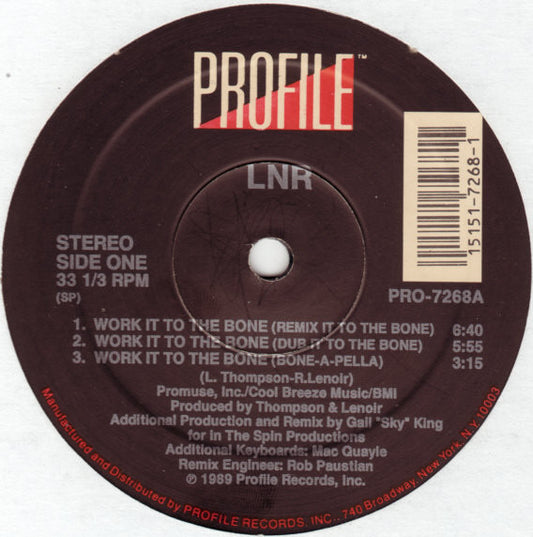 LNR : Work It To The Bone (12")