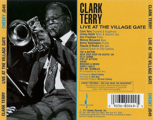 Clark Terry Special Guest Jimmy Heath : Live At The Village Gate (CD, Album)