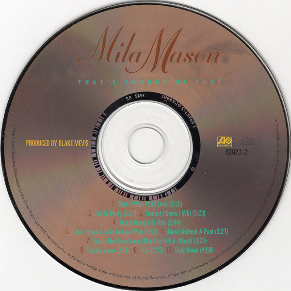 Mila Mason : That's Enough Of That (CD, Album)