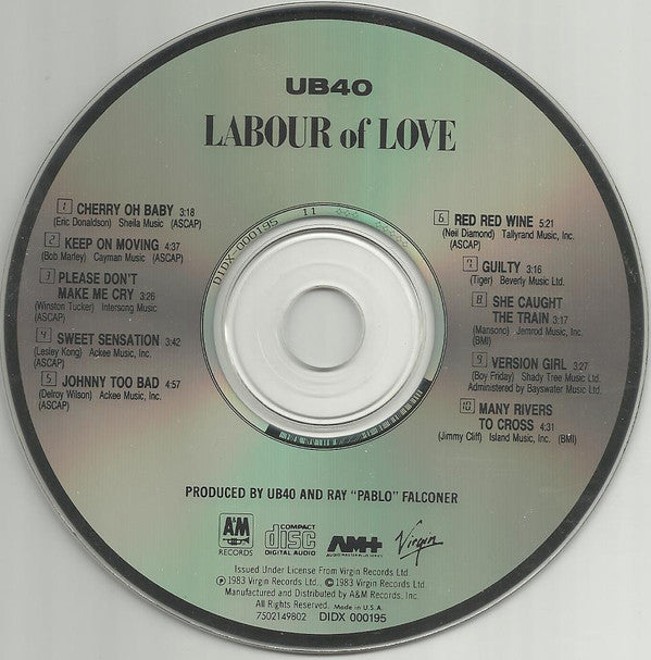 UB40 : Labour Of Love (CD, Album, RE)