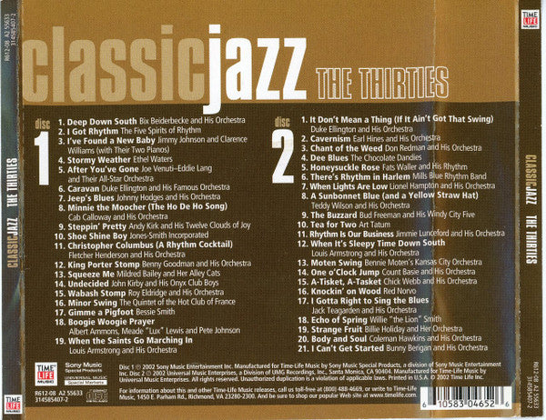 Various : Classic Jazz: The Thirties (2xCD, Comp)