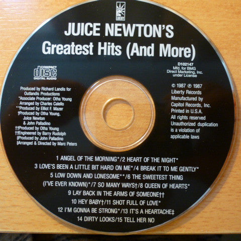 Juice Newton : Juice Newton's Greatest Hits (And More) (CD, Comp, Club, RE)