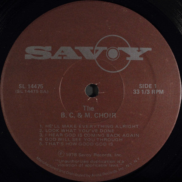 The B. C. & M. Choir : He'll Make Everything Alright (LP, Album)