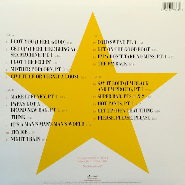 James Brown : 20 All-Time Greatest Hits! (2xLP, Comp, RE)