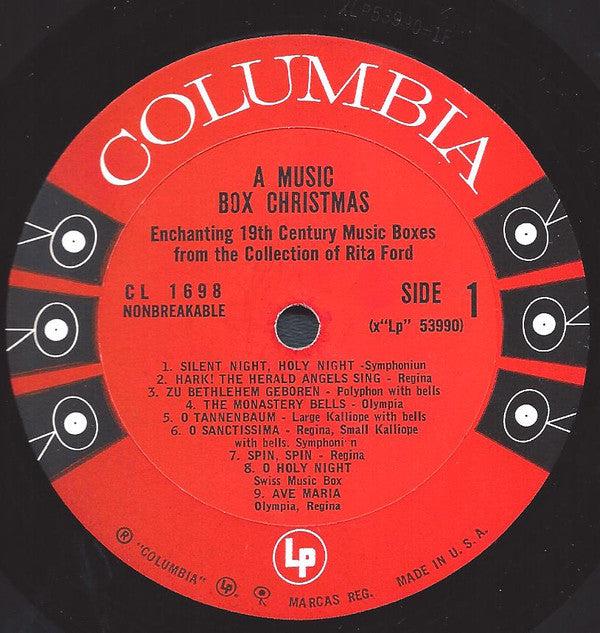 Rita Ford's Music Boxes : A Music Box Christmas (LP, Album, Mono)