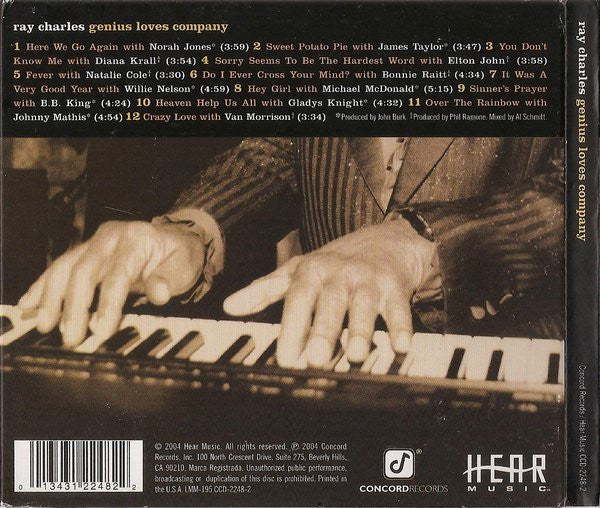 Ray Charles : Genius Loves Company (CD, Album, Enh, Dig)
