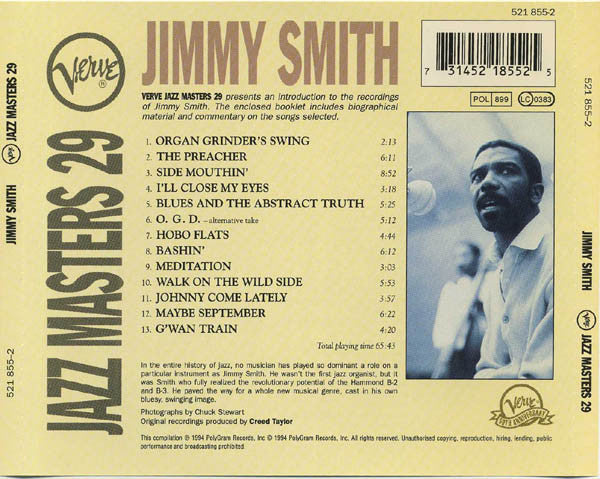 Jimmy Smith : Verve Jazz Masters 29  (CD, Comp)