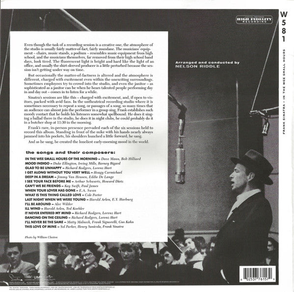 Frank Sinatra : In The Wee Small Hours (LP, Album, Mono, RE, RM, 180)