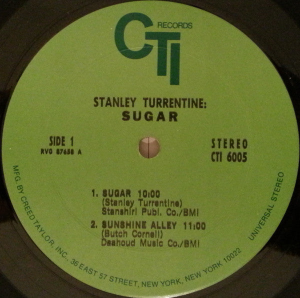 Stanley Turrentine : Sugar (LP, Album, Gat)