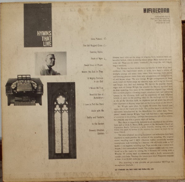 George Wright (2) : Hymns That Live (LP)