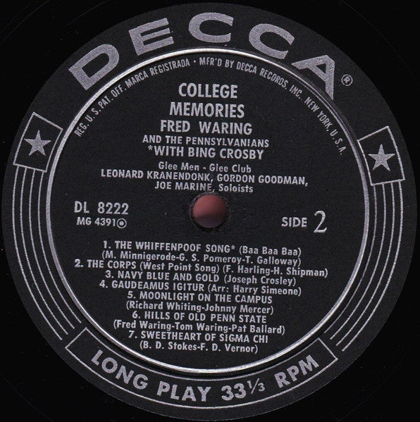 Fred Waring And The Pennsylvanians* : College Memories (LP, Album)