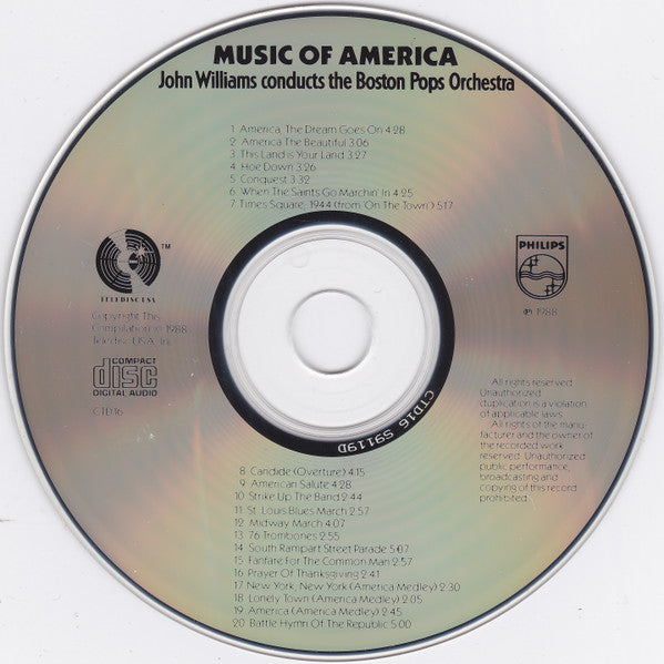 John Williams (4) Conducts The Boston Pops Orchestra* : Music Of America (CD, Album)
