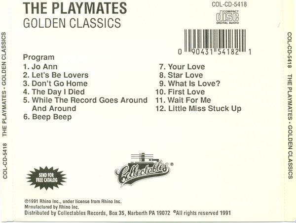 The Playmates : Golden Classics (CD, Comp)