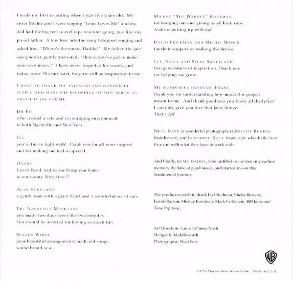 Kathie Lee Gifford : Sentimental (CD, Album)