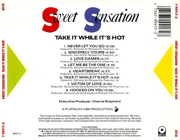 Sweet Sensation : Take It While It's Hot (CD, Album, RE)