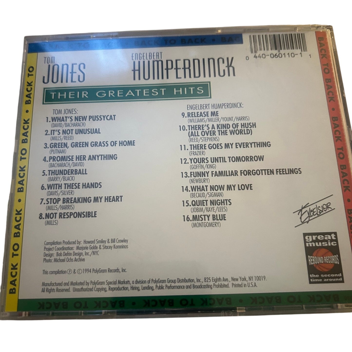 Tom Jones / Engelbert Humperdinck - Their Greatest Hits [CD]