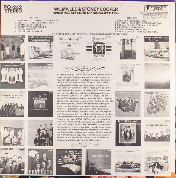 Wilma Lee & Stoney Cooper : Walking My Lord Up Calvary's Hill (LP, Album)