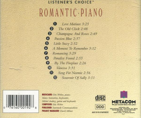 Various : Romantic Piano, Vol 2 (CD)